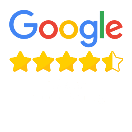 Google logo with four and a half yellow stars below it, alongside text reading "4.9 Star Patient Rating," from RenalCare Associates.